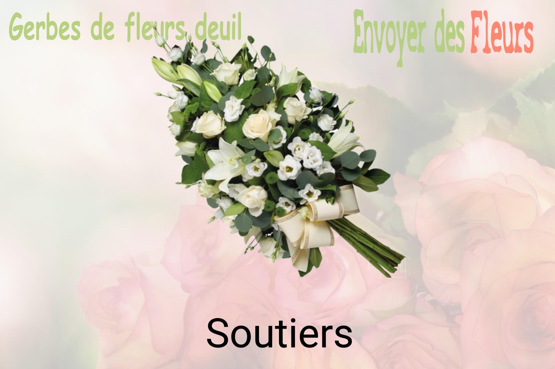 Gerbe de fleurs de deuil livrée à Soutiers